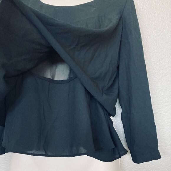 NWOT Metaphor Layered Flowy Crop Blouse Top XS - Picture 2 of 5